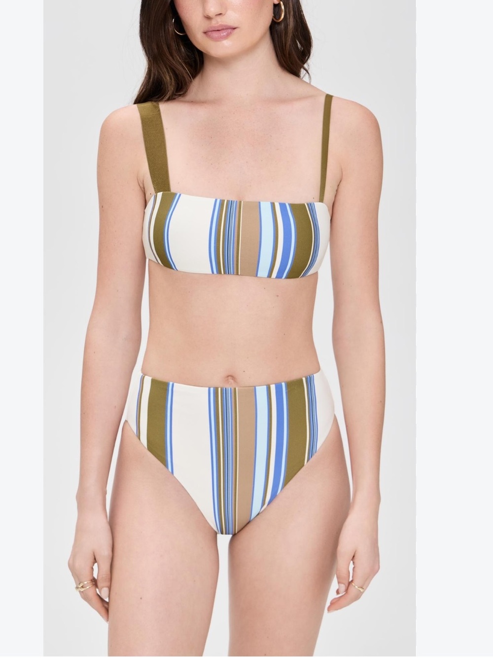 SIR Swim Striped High-Waist Bikini Set